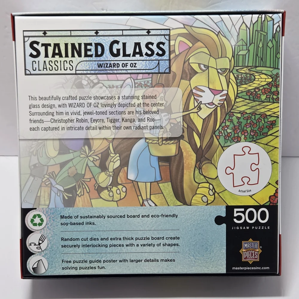 Stained‎ Glass Wizard of Oz 500 Piece Puzzle